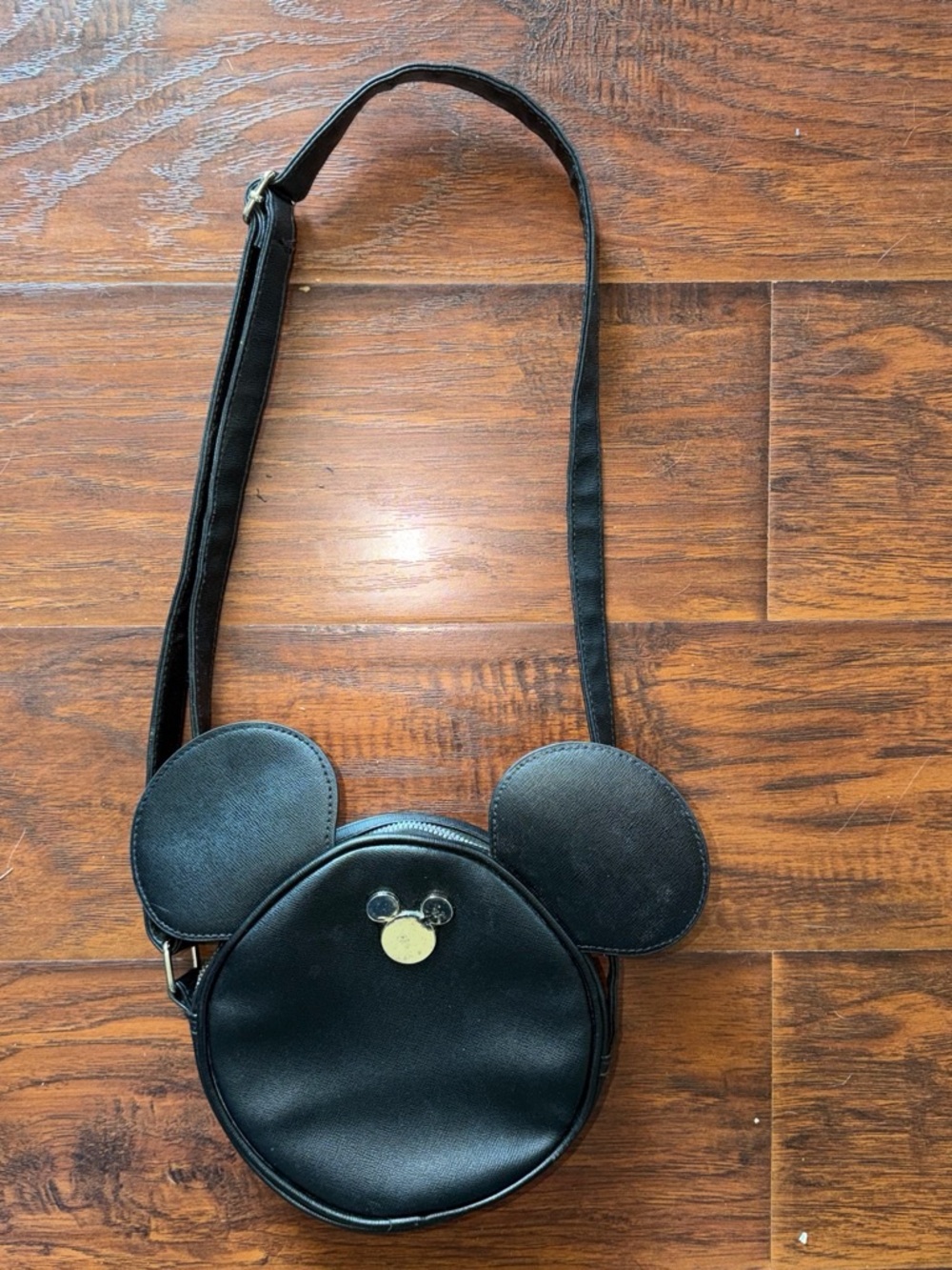 Black Novelty Ear-Detail Crossbody Bag
